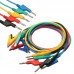 DANIU 5Pcs 1M 4mm Silicone Banana Plug to Crocodile Alligator Clip Test Probe Lead Wire Cable