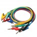 DANIU 5Pcs 1M 4mm Silicone Banana Plug to Crocodile Alligator Clip Test Probe Lead Wire Cable